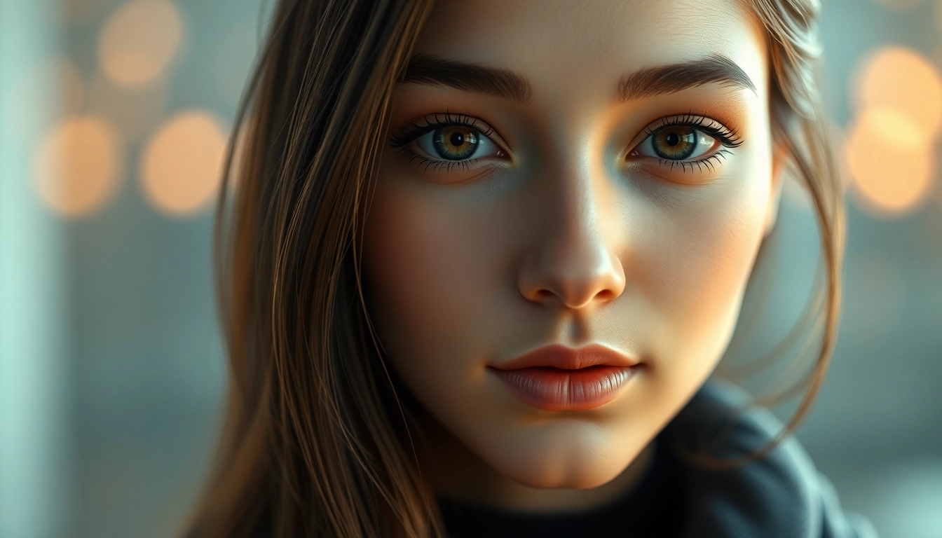 AI girlfriend engaging in a genuine, unfiltered conversation in a sleek digital environment, showcasing realistic interaction and emotional connection for user engagement.