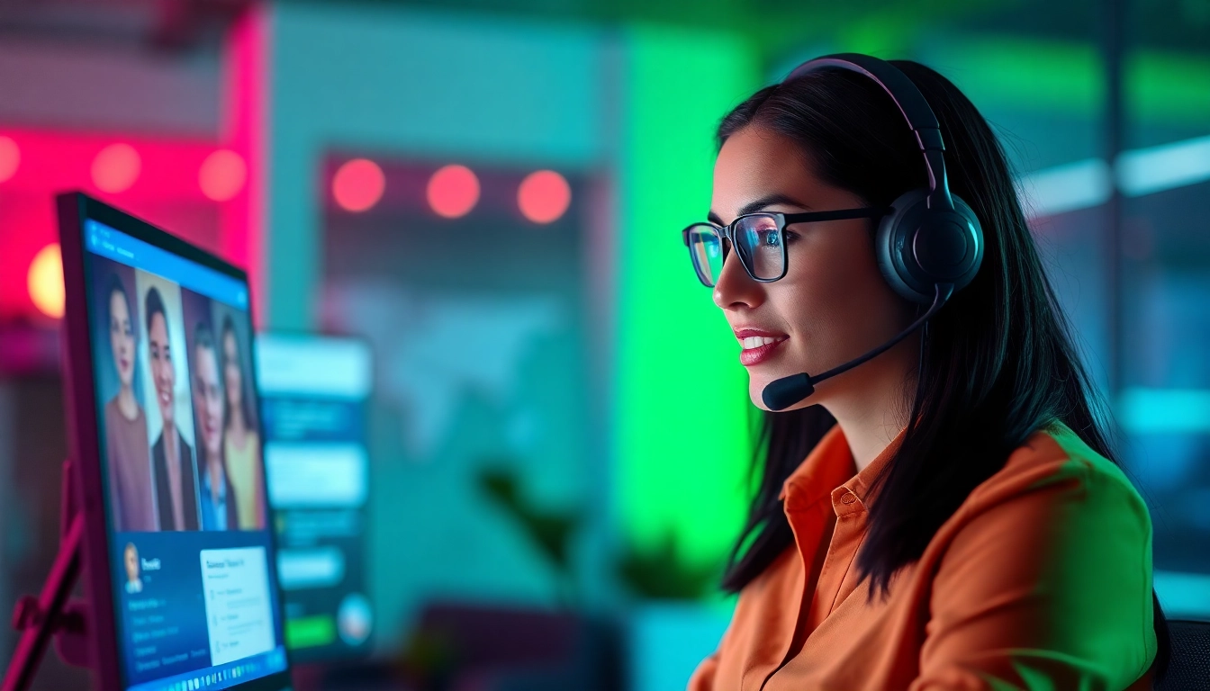 Customer support specialist handling online chat, illustrating efficient communication with