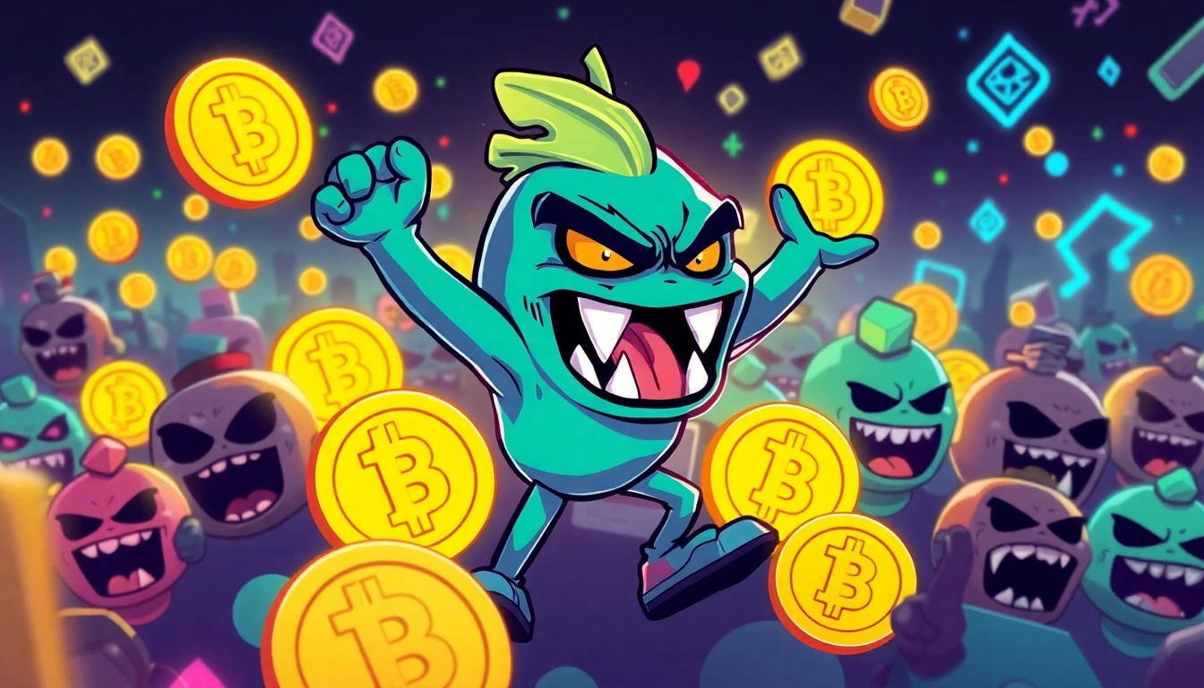 Angry Pepe Fork Army unites meme coin supporters in a lively blockchain rally with bold colors